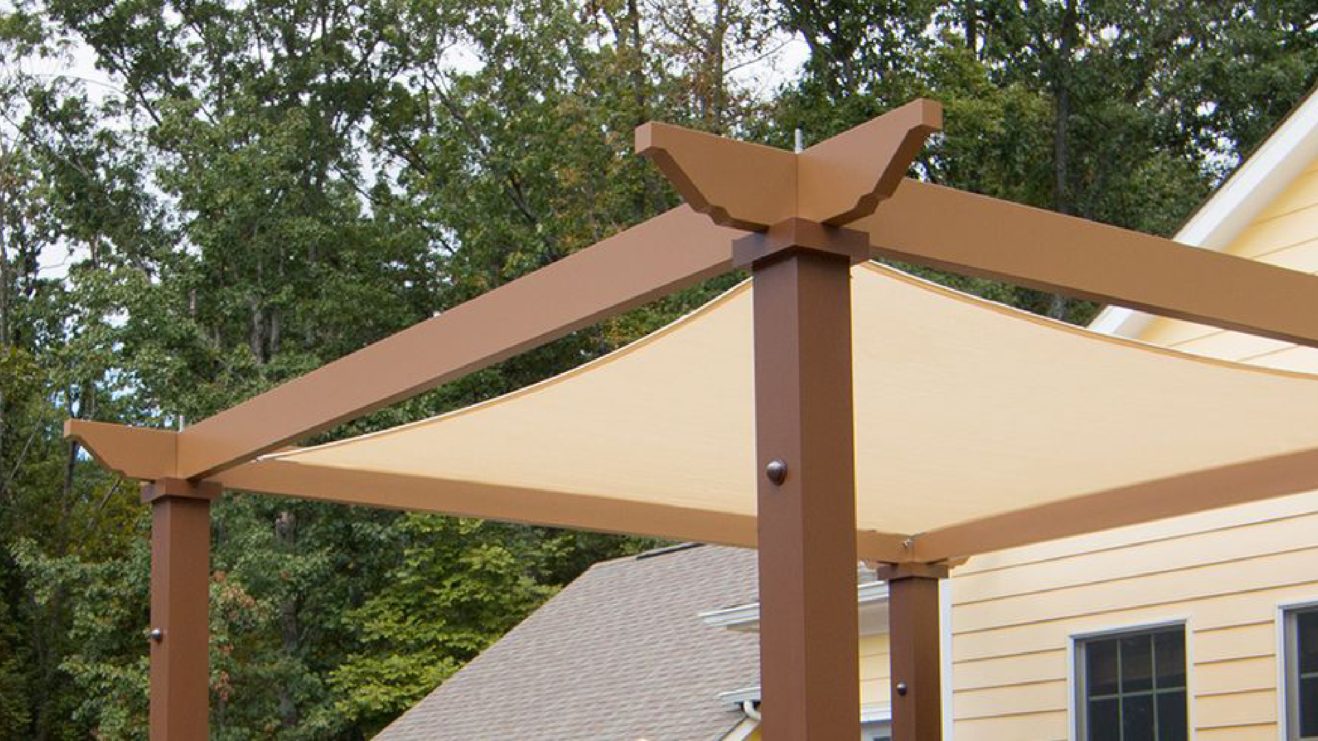 Tensioned Shade Sail - Pergolas and Shade Structures _ Structureworks