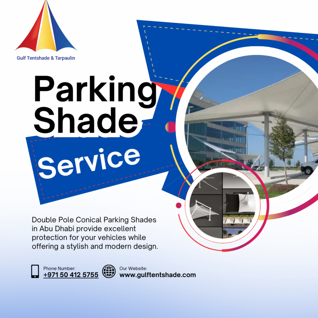 Double Pole Conical Parking Shade