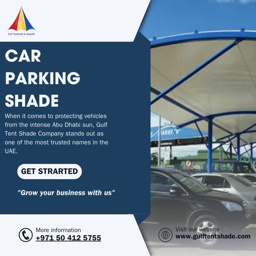 Reliable Support Car Parking Shade with Support Poles Abu Dhabi